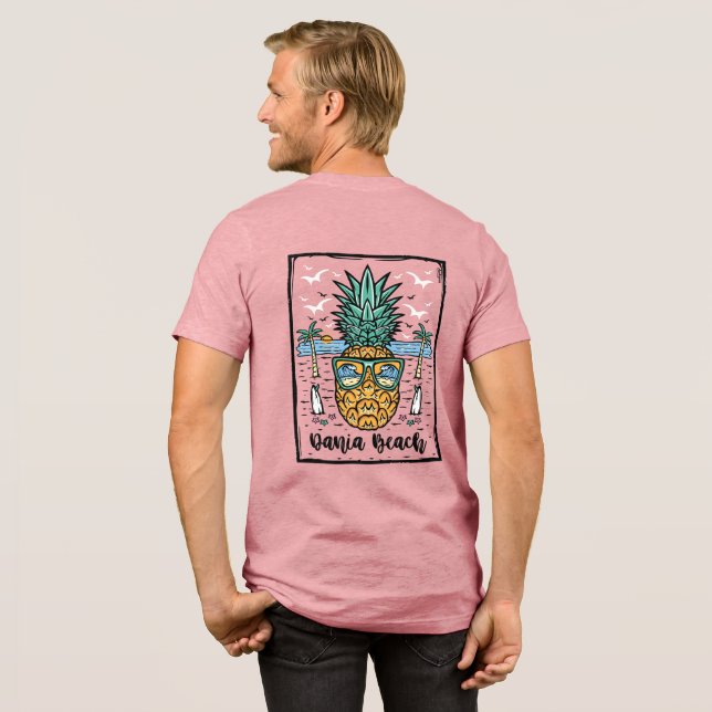 Retro Dania Beach Florida Tri-Blend Shirt (Back Full)
