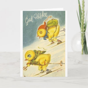 Retro Danish Easter Card