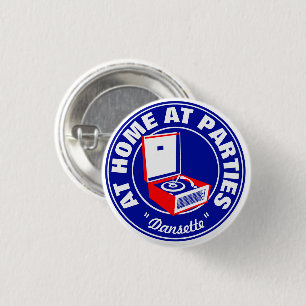 Retro Dansette Bermuda record player 1 Inch Round Button