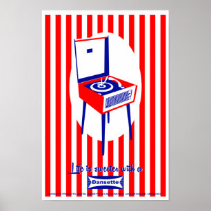 Retro Dansette lecteur de disques Pop Art poster