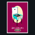 Retro Dansette record player Pop Art poster<br><div class="desc">Retro record player Pop Art poster</div>