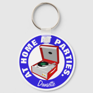 Retro Dansette vintage record player Keychain