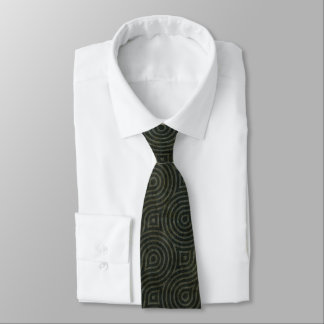 Retro Dark Green Pattern Tie