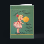 Retro Daughter Bubble Gum Birthday Greeting Card<br><div class="desc">Vintage / Retro Birthday greeting card. Adorable little girl that is blowing a huge bubble! A Loving Happy Birthday To Daughter! Daughter,  Even Your Bubble Gum Days Are Really A Joy To Recall! Sweet vintage Birthday Card for daughter!</div>