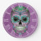 Retro Day of the Dead Sugar Skull on Leather