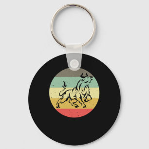 Retro Day Trading Trader Vintage Stock Market Keychain