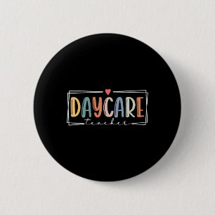 Retro Daycare Provider Teacher Ck To School 2 Inch Round Button