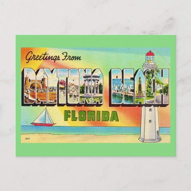 Retro Daytona Beach Postcard (Front)