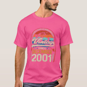 Retro December 2001 21 Year Old Fishing Lover 21st T-Shirt
