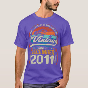 Retro December 2011 11 Year Old Fishing Lover 11th T-Shirt