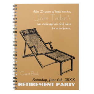 Retro Deckchair Retirement Party NoteBook 1