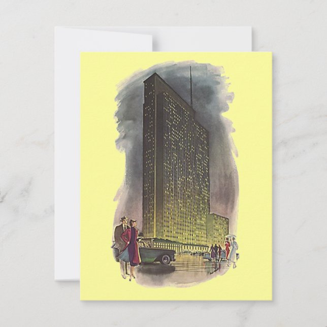 Retro Deco Style Moved Announcements Skyscraper (Front)