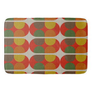 Retro decorative bath mat 70s 60s style