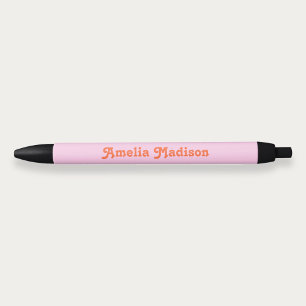 Retro Decorative Pink Orange Pen