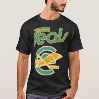 Retro Defunct California Golden Seals Ice Hockey T-Shirt