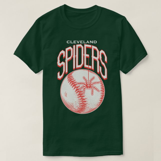 Retro Defunct Spiders Baseball T-Shirt (Design Front)