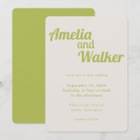 Retro Delight Chartreuse Green Wedding