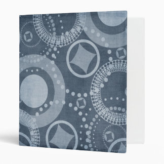 Retro Denim Circle Abstract Binder