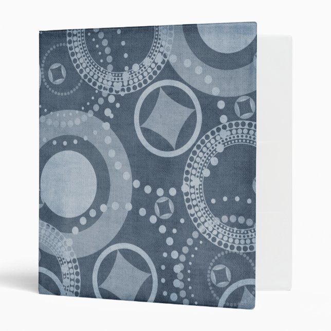 Retro Denim Circle Abstract Binder (Front/Inside)