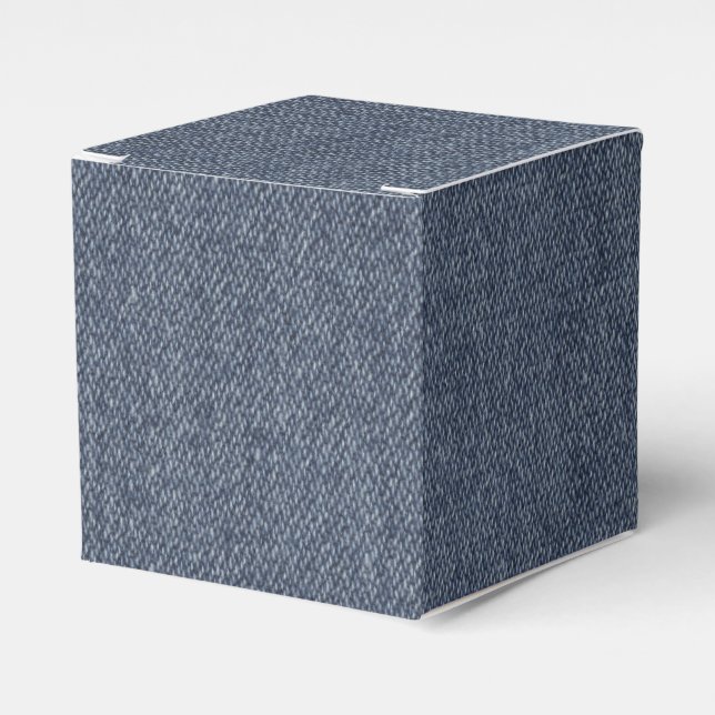 Retro Denim Texture Favor Box (Front Side)