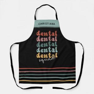 Retro Dental Squad Dental Team Dental Staff Apron
