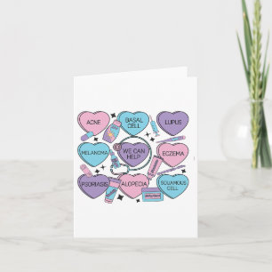 Retro Dermatology Valentine's Day Heart Candy Derm Card