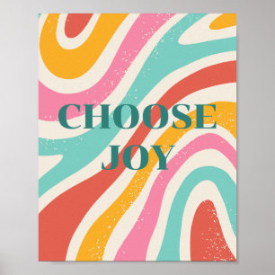Retro design, Choose Joy Poster
