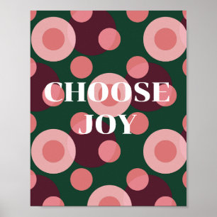 Retro design, choose joy Poster 