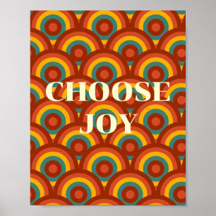 Retro design, Choose Joy Poster 