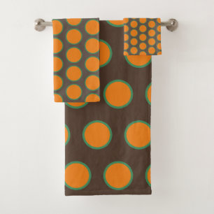 Retro design der 70er Jahre Vintage Bath Towel Set