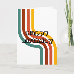 Retro design, Happy Birthday Card