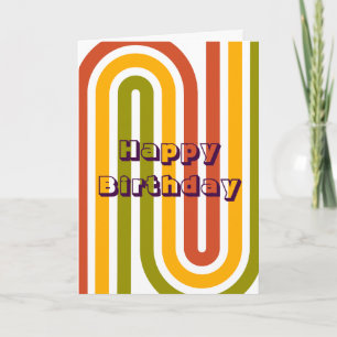 Retro design, Happy Birthday Card