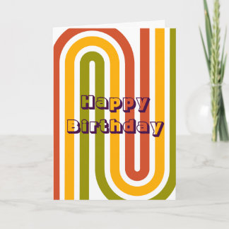 Retro design, Happy Birthday Card