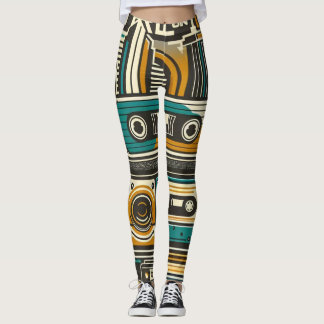 Retro design leggings