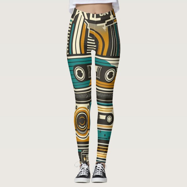 Retro design  leggings (Front)