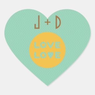 Retro Design Love Stickers