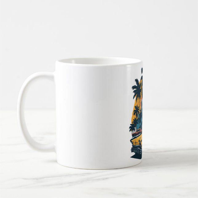 retro design of classic car coffee mug (Left)