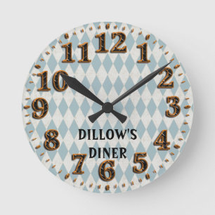 Retro Design Personalized Clock Template
