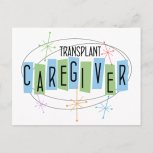 Retro design Transplant Caregiver Postcard