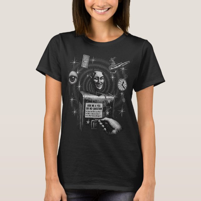 Retro Devil Fortune Machine Graphic Tee (Front)