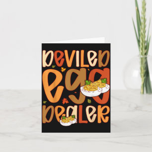 Retro Deviled Egg Er Thanksgiving Dinner Funny  Card