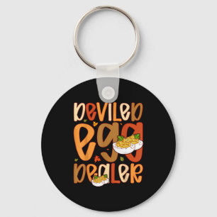 Retro Deviled Egg Er Thanksgiving Dinner Funny  Keychain