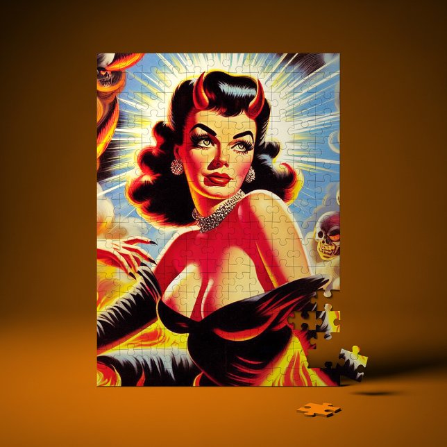 Retro Devilish Pinup Jigsaw Puzzle (Creator Uploaded)