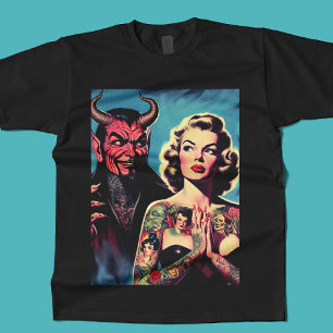 Retro Devilish Tattooed Pin-up T-Shirt