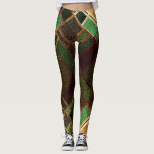 Retro Diagonal: Abstract Seamless Pattern. Leggings