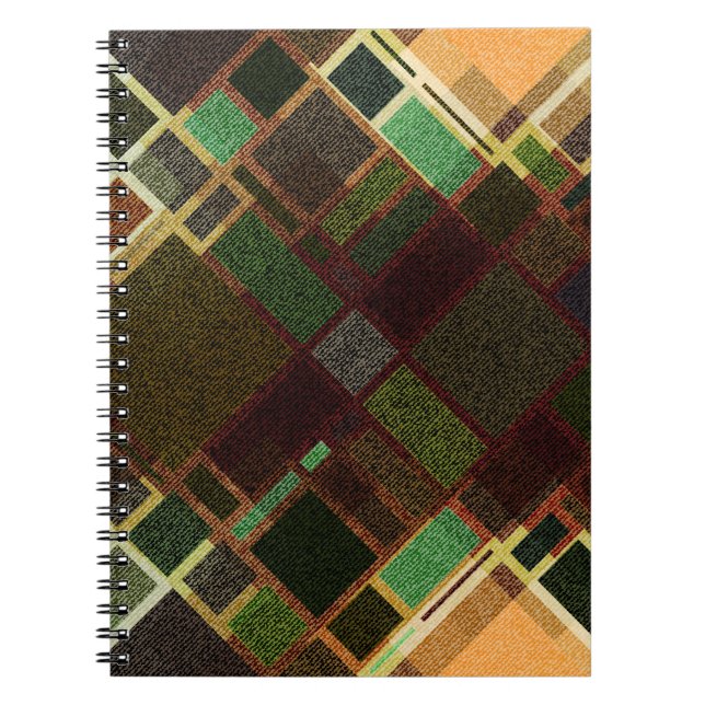 Retro Diagonal: Abstract Seamless Pattern. Notebook (Front)