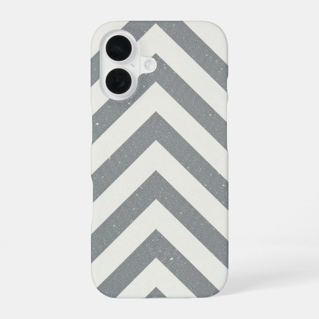 Retro Diagonal Road Mark iPhone 16 Case (Back)