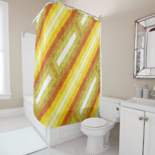 Retro Diagonal Stripes in Yellow and Orange