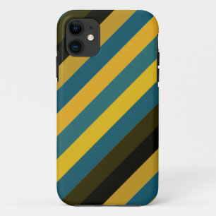 Retro diagonal stripes pattern iPhone 11 case