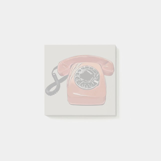 Retro Dial Telephone Phone Messages Post-it Notes (Front)